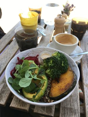 The vegan bowl at Girdlers in Dee Why