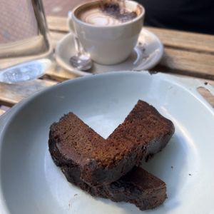 Banana bread & oat cap  at Girdlers in Brookvale