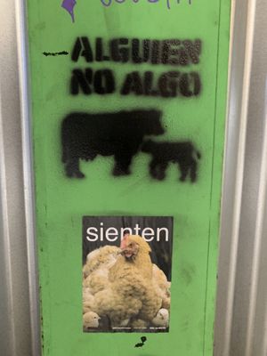 And small signs of the devotion of the owners here and there   at Guacamole in Montevideo