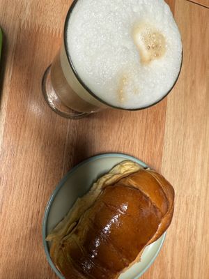Cheese and ham croissant  at Guacamole in Montevideo