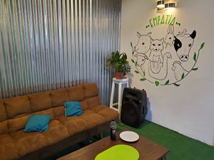 Cute seating corner at Guacamole in Montevideo