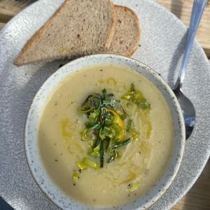 HOMEMADE SOUP WITH SOURDOUGH BREAD  at Crofters' in Isle Of Arran