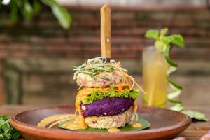 Bali vegan burger at Bali Soul in Ubud