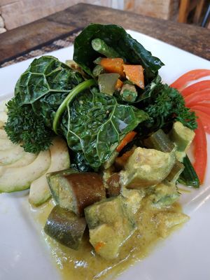 Stufeed fern kale at Bali Soul in Ubud