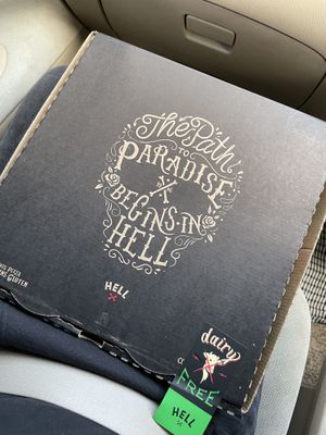 Dairy free label 🥰  at Hell Pizza in Northcross