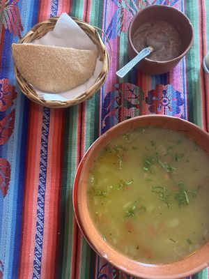 Quinoa soup  at El Germen in Sucre