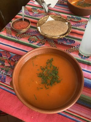 Tomato soup  at El Germen in Sucre