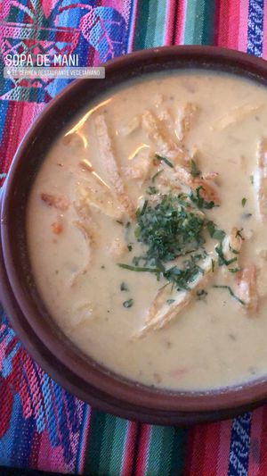 Mani vegetarian soup at El Germen in Sucre