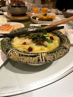 Rice cake dish at XìngFú Shū in Wuxi