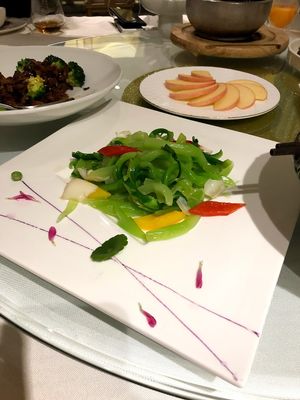 Seasonal dish. Wo Shun stir fry. at XìngFú Shū in Wuxi