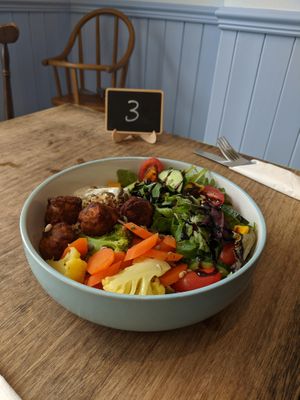 vegan bowl at Dragonfly Bistro in Aberystwyth