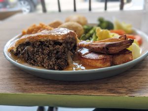vegan roast at Dragonfly Bistro in Aberystwyth
