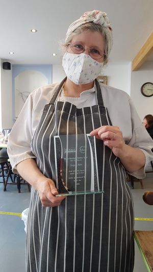 Gail the master chef and owner behind dragonfly bistro at Dragonfly Bistro in Aberystwyth