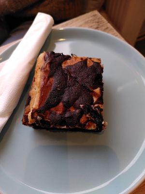 Brownie cheesecake (January 2024) at Dragonfly Bistro in Aberystwyth