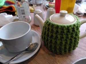 Decaf tea (January 2024) at Dragonfly Bistro in Aberystwyth