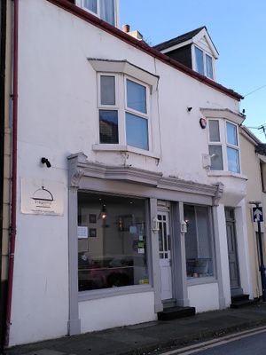From the outside (January 2024) at Dragonfly Bistro in Aberystwyth