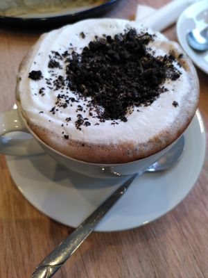 Deluxe hot chocolate (February 2024) at Dragonfly Bistro in Aberystwyth