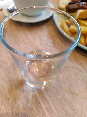 Glass of water (February 2024) at Dragonfly Bistro in Aberystwyth