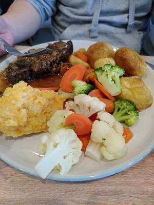 Sunday nut roast (May 2024) at Dragonfly Bistro in Aberystwyth