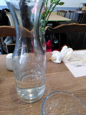 Carafe of water (June 2024) at Dragonfly Bistro in Aberystwyth