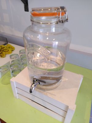 Water Kilner jar (June 2024) at Dragonfly Bistro in Aberystwyth