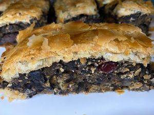 Mushroom & Chestnut Wellington (Vegan) at Dragonfly Bistro in Aberystwyth