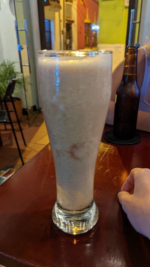 Fresh juice at Quero Arepa in Cartagena