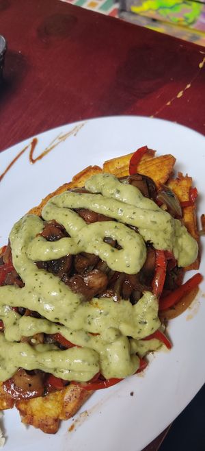 Patacon Bob Marley at Quero Arepa in Cartagena