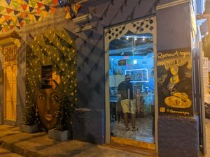 Outside of Quero Arepa at Quero Arepa in Cartagena