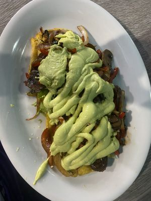 The Bob Marley (without cheese) (sin queso)  at Quero Arepa in Cartagena