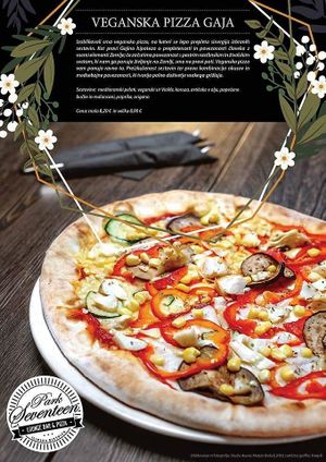 Vegan pizza at Park Seventeen in Ilirska Bistrica