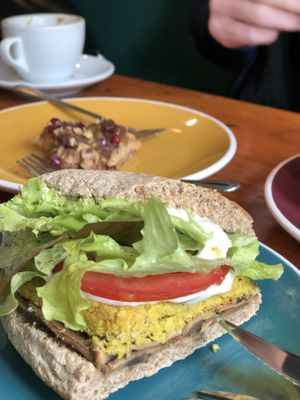 Garbanzo bean sandwich  at Trama in Valparaiso