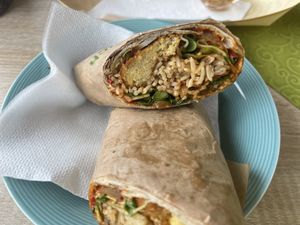 Auberginen wrap  at Just Falafels in Hamburg