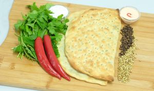 Filled Teigtasche  at Just Falafels in Hamburg