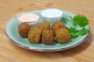 Falafel bites at Just Falafels in Hamburg