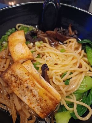 Vegetable ramen with classic noodles and tofu at Artisan Ramen in Milwaukee