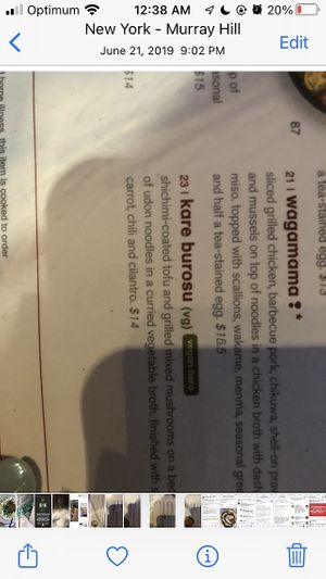 Menu   at Wagamama - Murray Hill in New York City