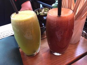 06 super green and 02 fruit   at Wagamama - Murray Hill in New York City