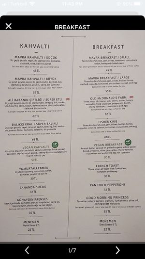 Vegan breakfast  at Mavra Café Design Workshop in Istanbul