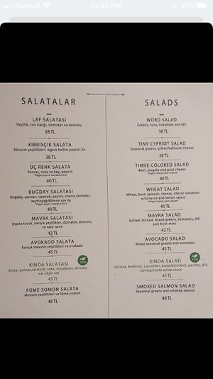 Vegan salad  at Mavra Café Design Workshop in Istanbul