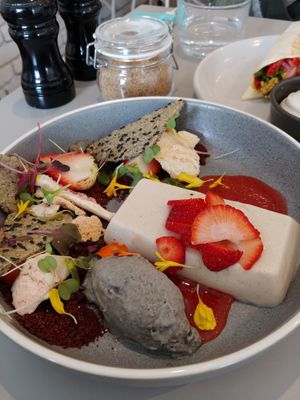Strawberry Yoghurt Parfait at Main Street Cafe in Warragul