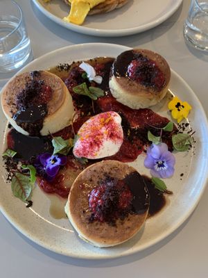 Vegan choc orange hot cakes at Main Street Cafe in Warragul