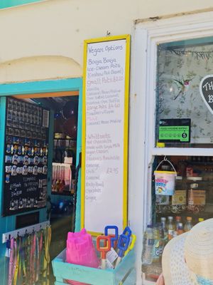 Vegan menu at The Beach Hut in Whitby