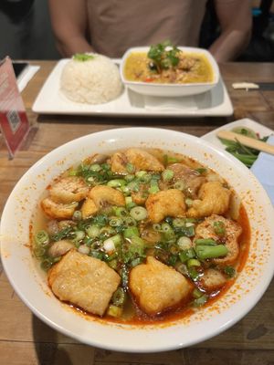 Hot & spicy tofu & mushroom pho at Pho in Oxford