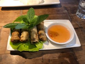 Vegan spring Rolls  at Pho in Oxford