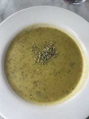 Zucchini soup   at Arc Iris in Barcelona