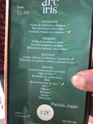 Choices for every course!  at Arc Iris in Barcelona