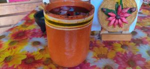 Hibiscus drink at La Vegana Garnacha in Guadalajara