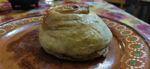 Sweet bread at La Vegana Garnacha in Guadalajara