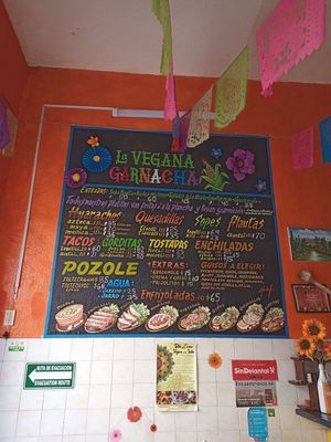 Este es su menú. at La Vegana Garnacha in Guadalajara
